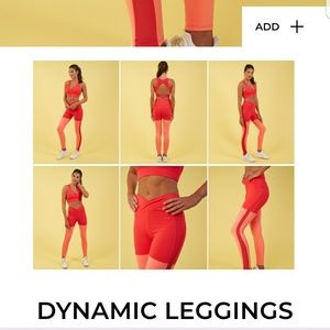 Gymshark Nikki B dynamic leggings in red/Coral
